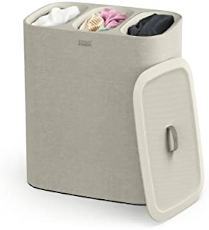 Корзина для белья на 90 л с крышкой и 3 съемными мешками для стирки — легкое разделение ткани, ручки для удобства
Корзина для белья на 90 л с крышкой и 3 съемными мешками для стирки — легкое разделение ткани, ручки для удобства