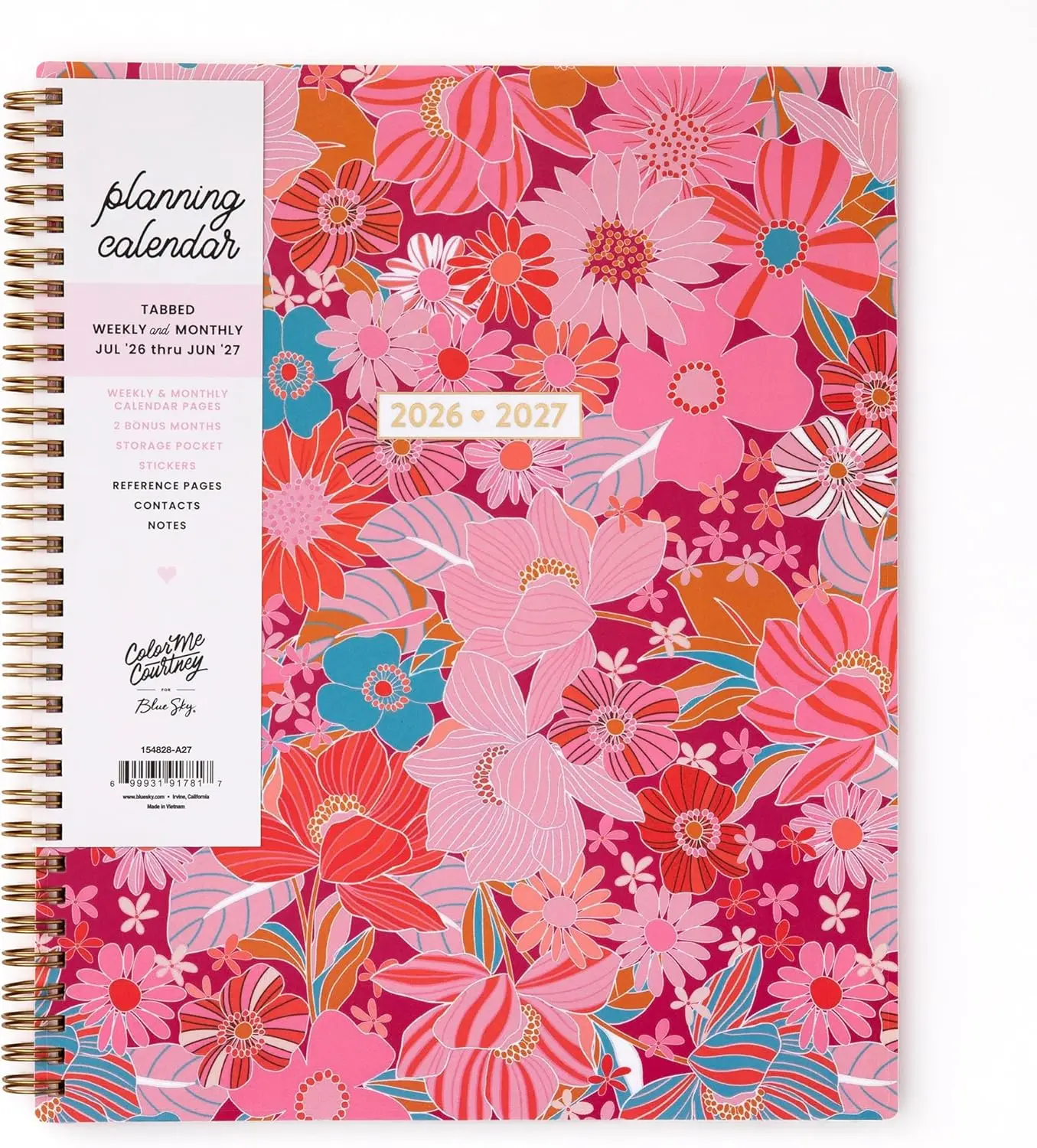 Academic Year Planner 2026-2027, July 2026 - June 2027, 8.5" x 11" Weekly & Monthly Calendar with Flexible Cover, Wirebound
Academic Year Planner 2026-2027, July 2026 - June 2027, 8.5" x 11" Weekly & Monthly Calendar with Flexible Cover, Wirebound