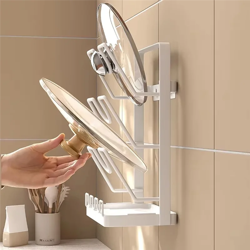 Multifunctional Kitchen Storage Rack - Wall-Mounted Pot Cover, And Cutting Board Organizer With Drain Rack-AA70
Multifunctional Kitchen Storage Rack - Wall-Mounted Pot Cover, And Cutting Board Organizer With Drain Rack-AA70