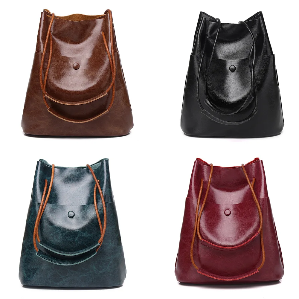 New Genuine Leather Women's Bag Tote Bag Premium Leather Fashionable Bucket Simple Commuting Shoulder Bag Women's Handbags
New Genuine Leather Women's Bag Tote Bag Premium Leather Fashionable Bucket Simple Commuting Shoulder Bag Women's Handbags