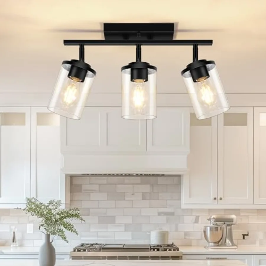 Semi Flush Mount Ceiling Light Adjustable Kitchen Light Fixtures Ceiling Mount with Clear Glass Shades Rotatable Track Lighting
Semi Flush Mount Ceiling Light Adjustable Kitchen Light Fixtures Ceiling Mount with Clear Glass Shades Rotatable Track Lighting