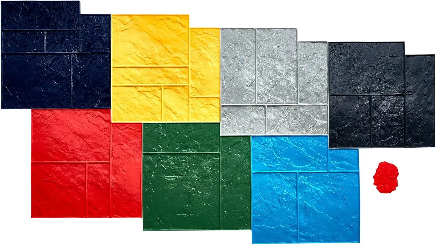 Concrete Stamps Mat 24 x 24 in 7 PCS Concrete Texturing Skin Polyurethane Stamp Stone Tile Texture Mat Slate floor Imprint
Concrete Stamps Mat 24 x 24 in 7 PCS Concrete Texturing Skin Polyurethane Stamp Stone Tile Texture Mat Slate floor Imprint