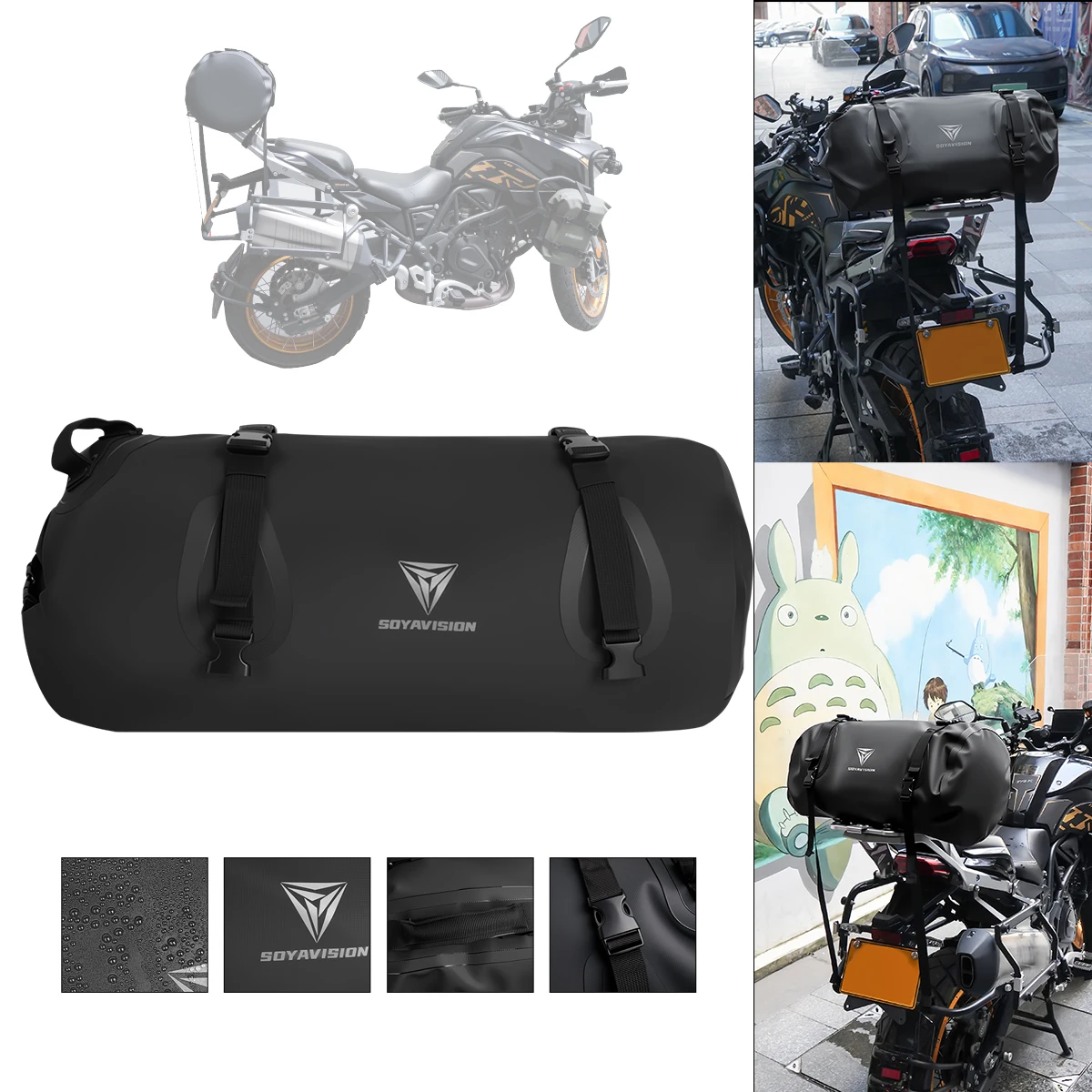 SOYAVISION мотоциклетная сумка, водонепроницаемая сумка для хвоста двигателя, прочная сухая сумка для сиденья для мотокросса, багаж 20 л/35 л/40 л/50 л/66 л/70 л/80 л/100 л
SOYAVISION мотоциклетная сумка, водонепроницаемая сумка для хвоста двигателя, прочная сухая сумка для сиденья для мотокросса, багаж 20 л/35 л/40 л/50 л/66 л/70 л/80 л/100 л