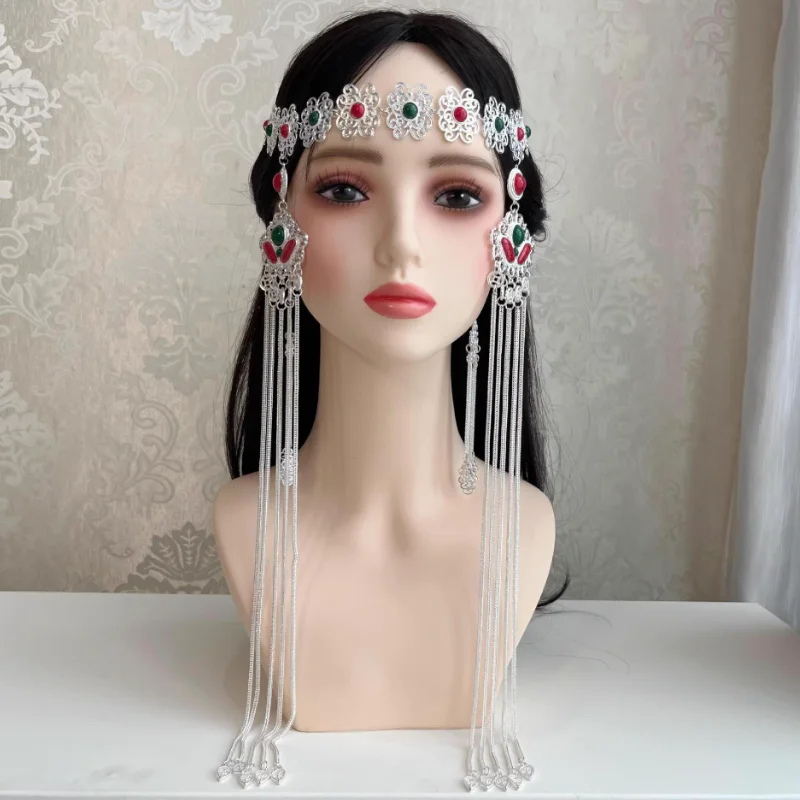 Chinese Mongolian Element Beaded Tassel Headwear Set for Female Dance Performance Hair Accessories
Chinese Mongolian Element Beaded Tassel Headwear Set for Female Dance Performance Hair Accessories
