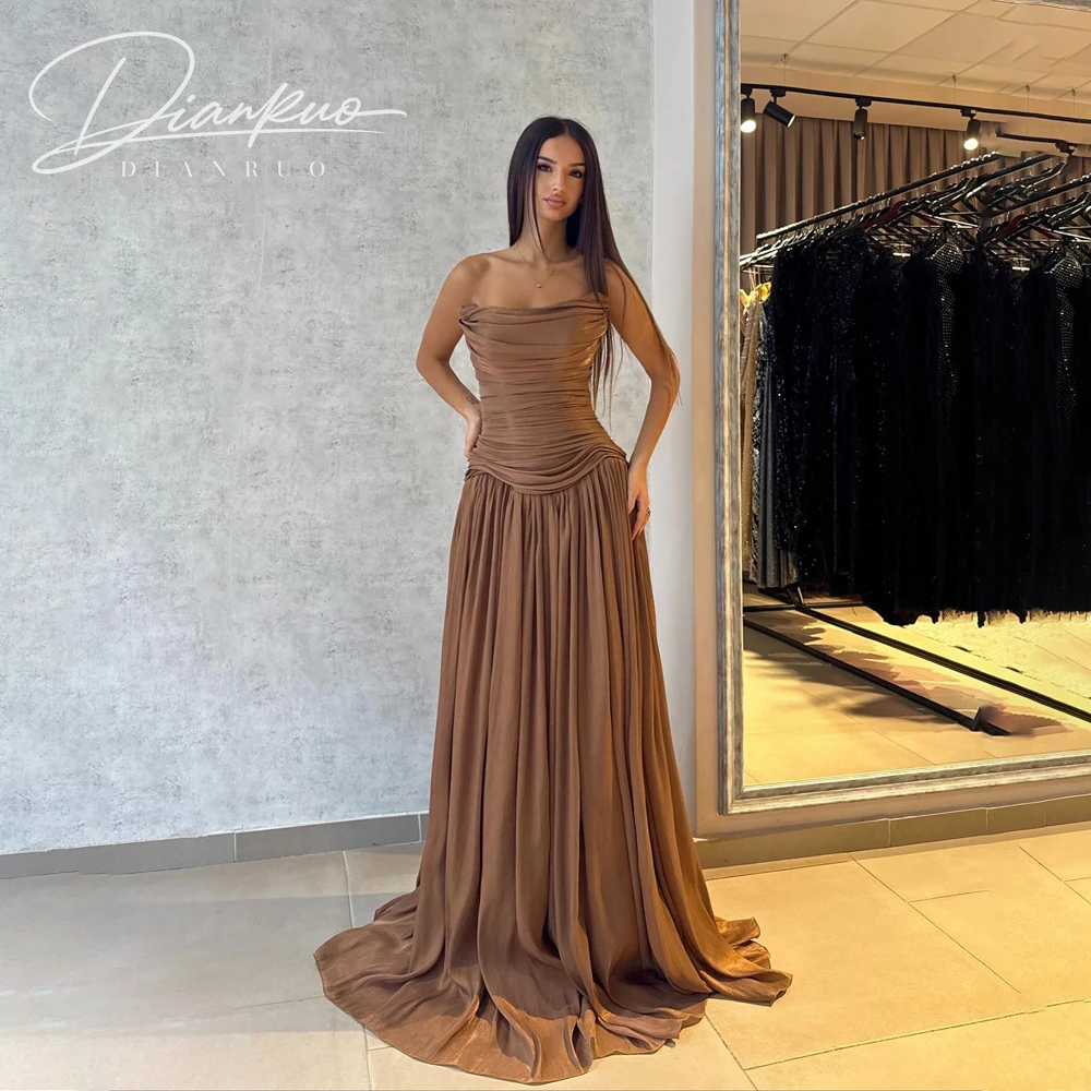 Customized High Quality Chiffon Evening Dress Graceful Strapless Sleeveless Homecoming Dress Sweep Train Special Occasion Gowns
Customized High Quality Chiffon Evening Dress Graceful Strapless Sleeveless Homecoming Dress Sweep Train Special Occasion Gowns