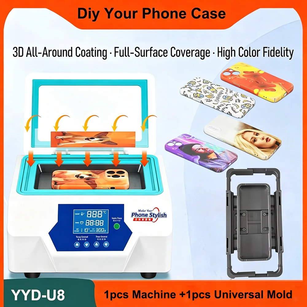 Mini Portable Heat Press 3D Vacuum Sublimation Machine for iPhone 17 16 15 14 pro max XR Customize Photo Film Rugged Back Cover
Mini Portable Heat Press 3D Vacuum Sublimation Machine for iPhone 17 16 15 14 pro max XR Customize Photo Film Rugged Back Cover