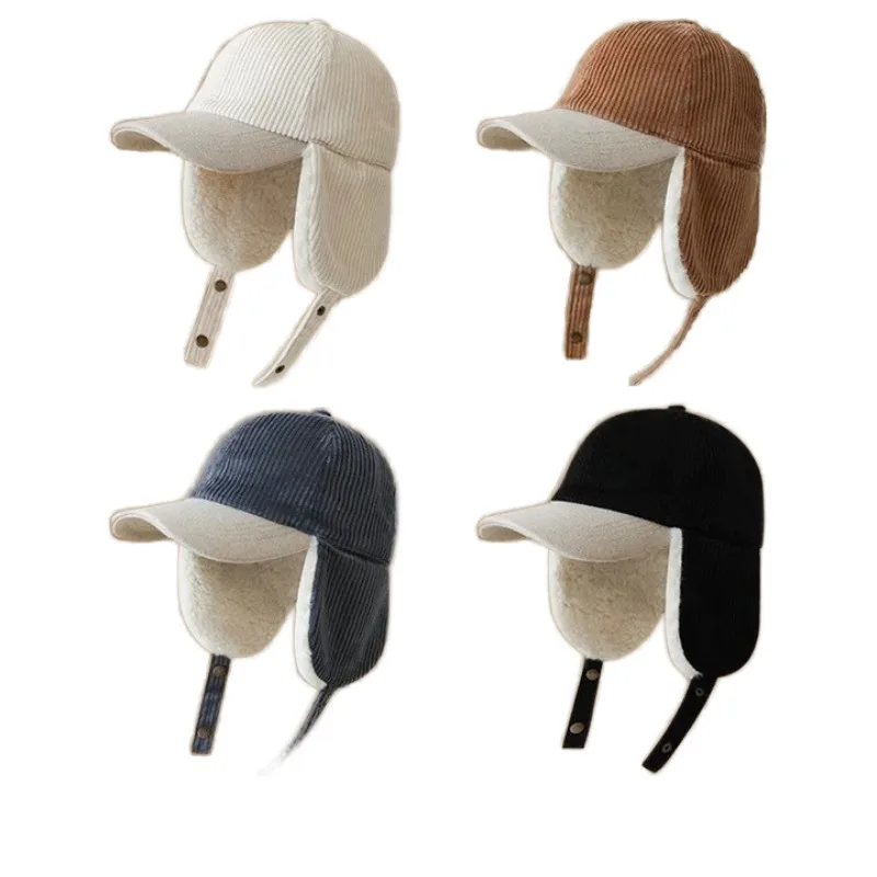Winter Warm Corduroy Fur Ear Flap Thickened Baseball Cap Sporty Street Style Hunting Plain Wool Trapper Hat For Men And Women
Winter Warm Corduroy Fur Ear Flap Thickened Baseball Cap Sporty Street Style Hunting Plain Wool Trapper Hat For Men And Women