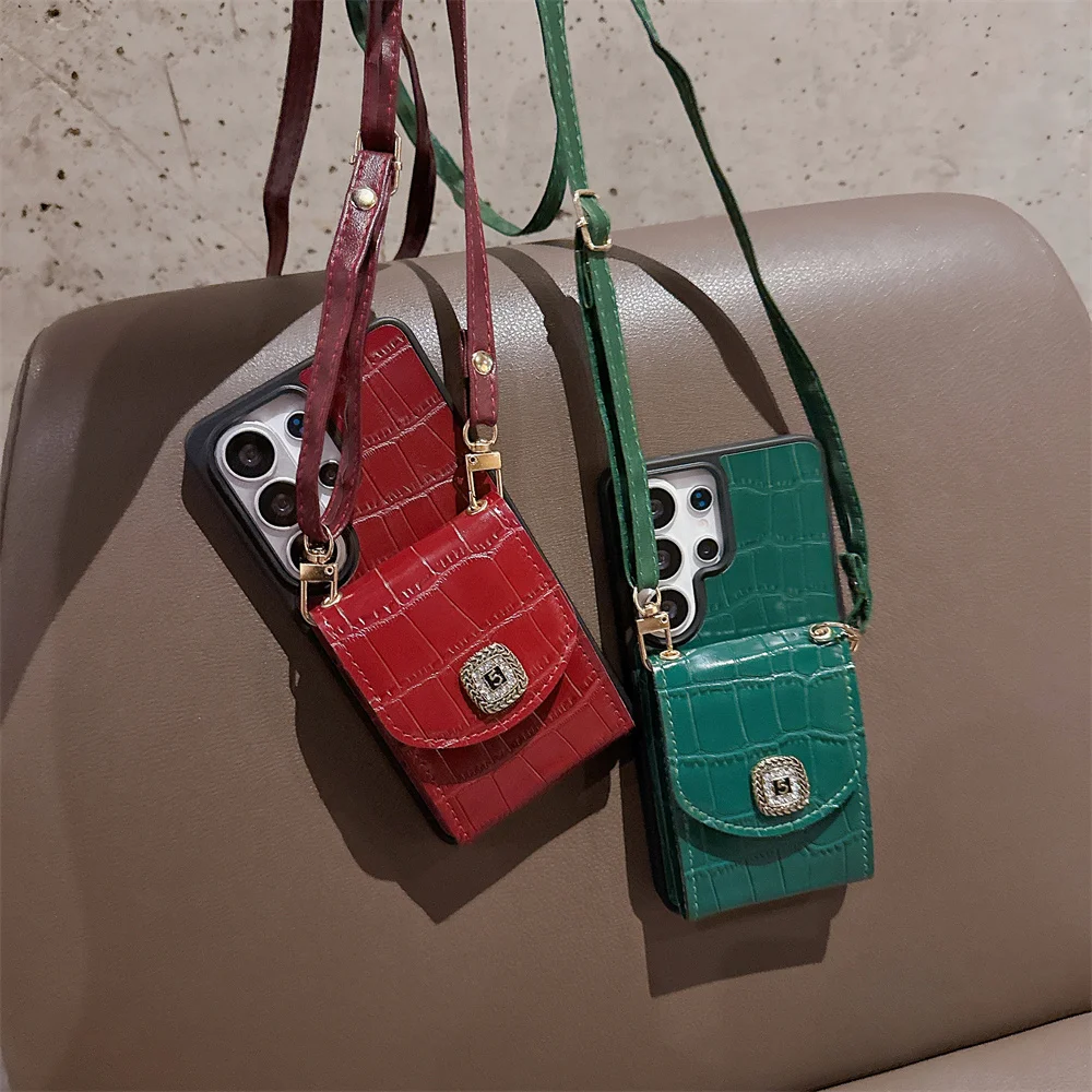 Classy Luxury Crocodile Pattern Phone Case for S26 Ultra Card Holder Crossbody Strap Protective Cover for Samsung Galaxy S25 S24
Classy Luxury Crocodile Pattern Phone Case for S26 Ultra Card Holder Crossbody Strap Protective Cover for Samsung Galaxy S25 S24
