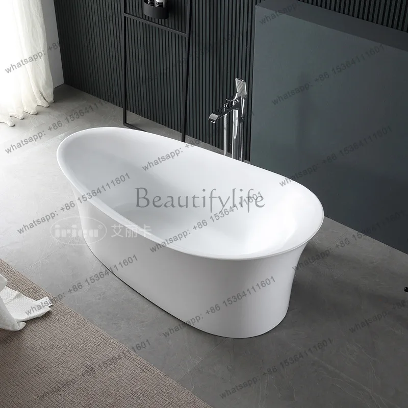 Acrylic Thin Edge Bathtub Seamless Oval Household Adult Freestanding Bathtub
Acrylic Thin Edge Bathtub Seamless Oval Household Adult Freestanding Bathtub