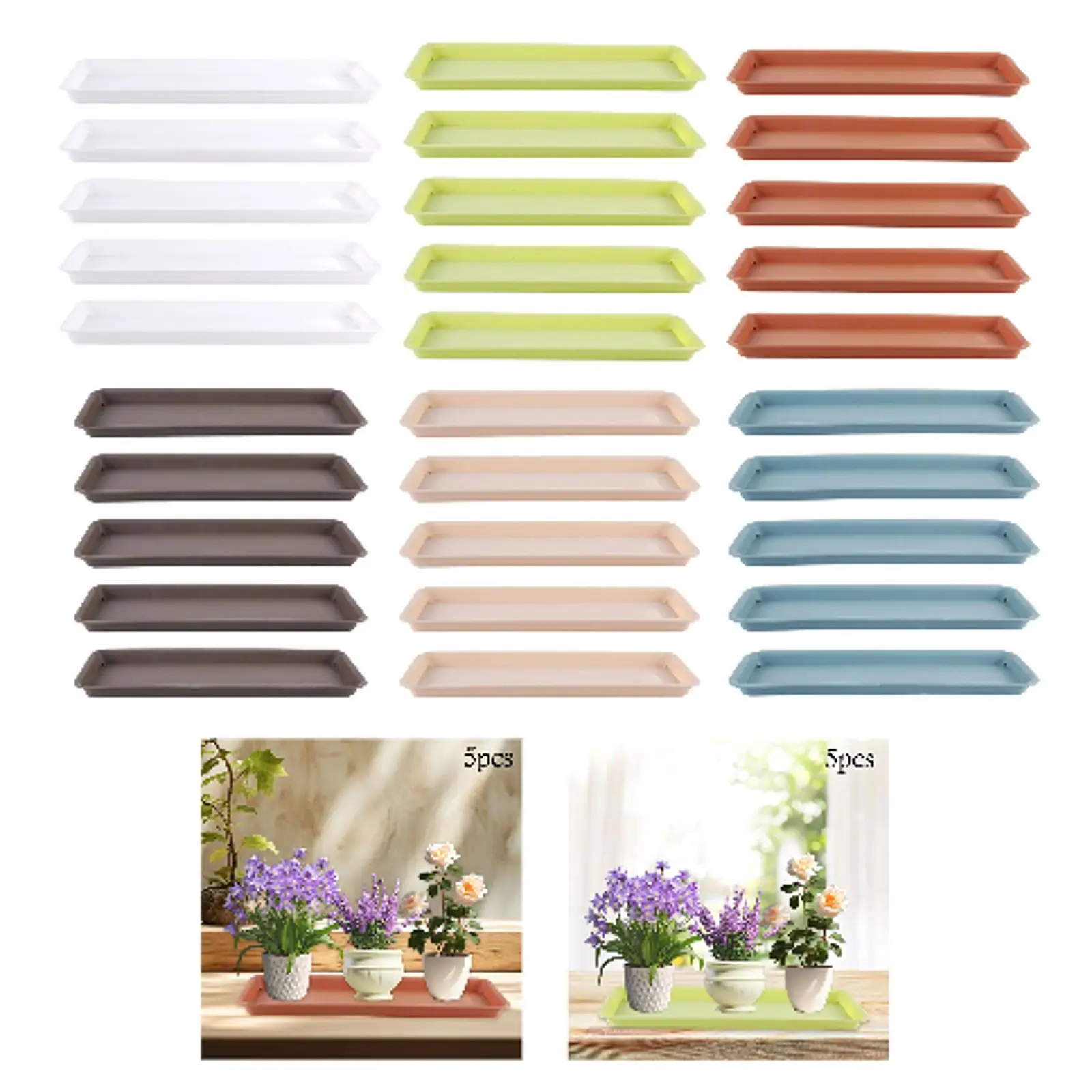 Large Rectangular Flower Pot Drainage Trays Sturdy Plastic Plant Saucers for Home Garden Balcony Use
Large Rectangular Flower Pot Drainage Trays Sturdy Plastic Plant Saucers for Home Garden Balcony Use