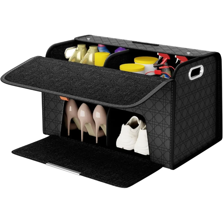 Doublelayer Trunk Organizers Double door Car Storage Solutions and High heel shoes Storage Organizers for SUVs Sedans Back Seat
Doublelayer Trunk Organizers Double door Car Storage Solutions and High heel shoes Storage Organizers for SUVs Sedans Back Seat