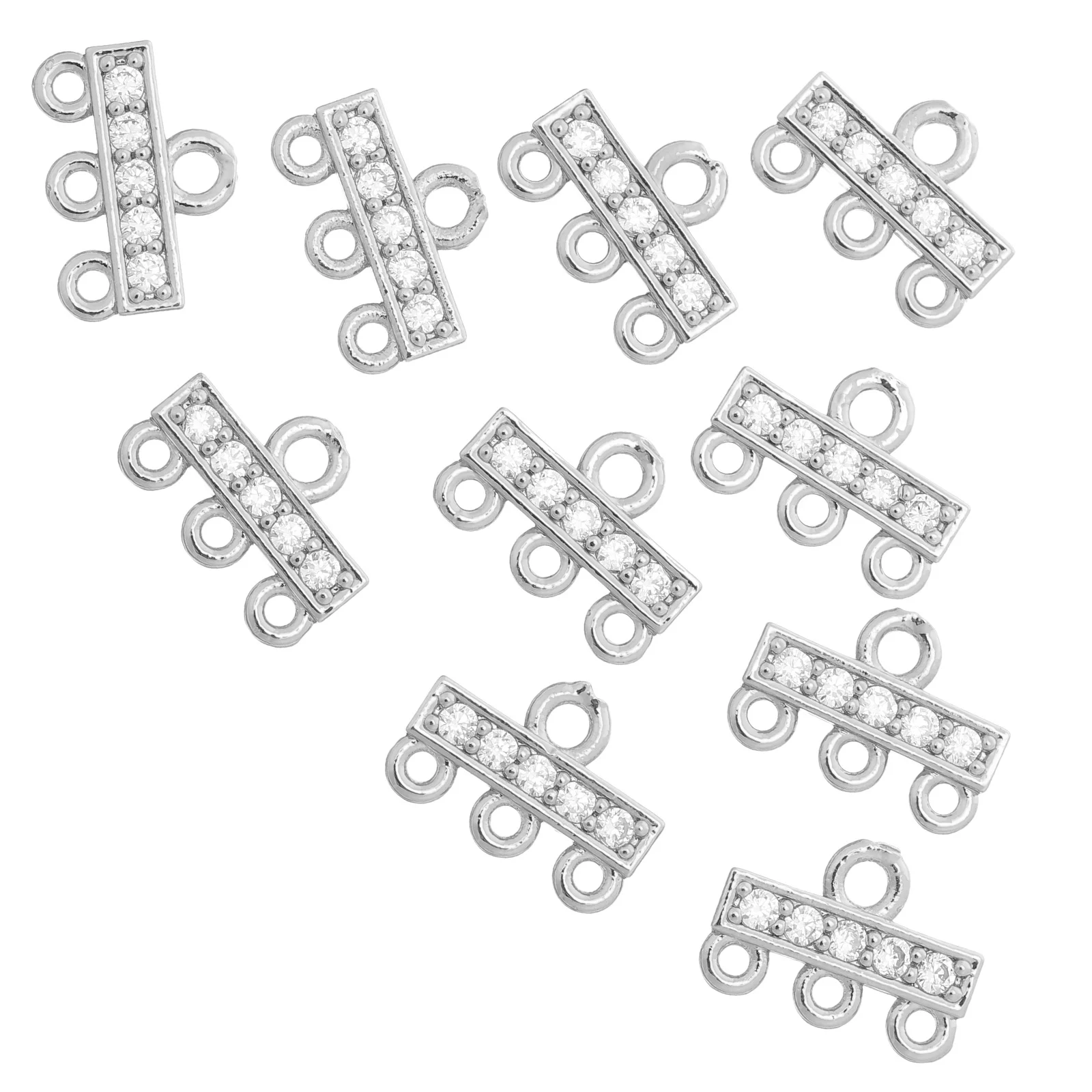 10Pcs Zircon Multi-Strand Jewelry Connector Clasp Layered Necklace Spacer Bracelet Closure DIY Jewelry Supplies
10Pcs Zircon Multi-Strand Jewelry Connector Clasp Layered Necklace Spacer Bracelet Closure DIY Jewelry Supplies