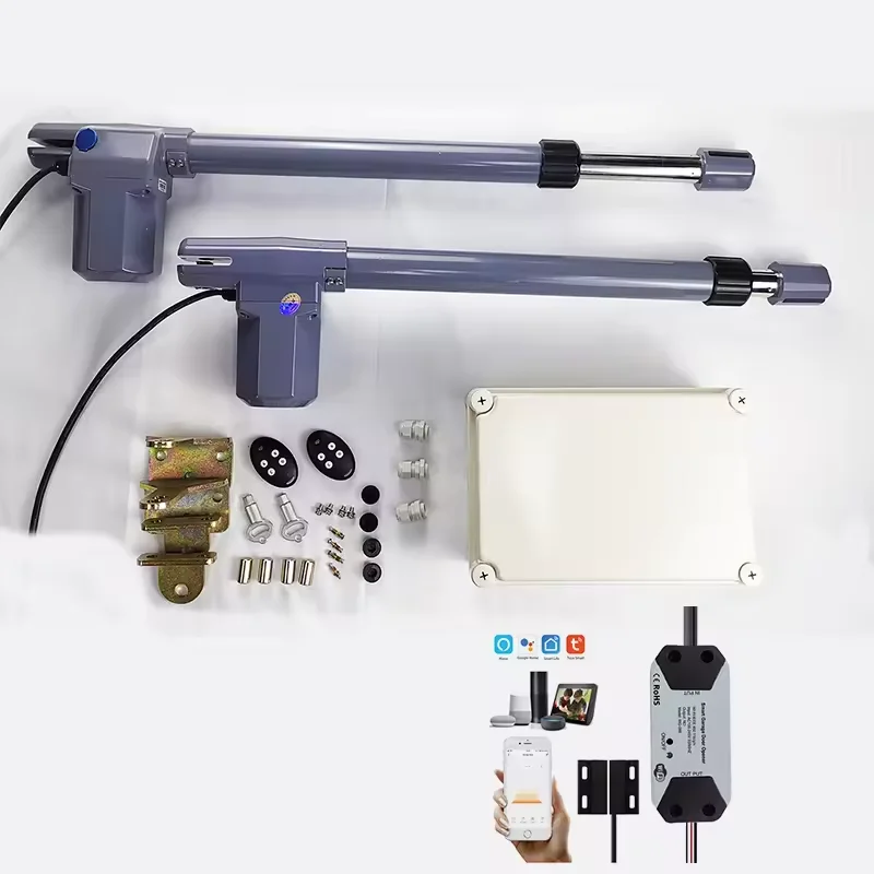 Tuya Wifi Control Double Arms 1100kgs AC 220/110V Automatic Electric Gate Motor Double Swing Gate Opener
Tuya Wifi Control Double Arms 1100kgs AC 220/110V Automatic Electric Gate Motor Double Swing Gate Opener