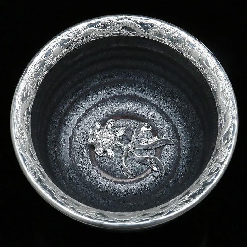 Jiazhanyao Li Jiadun Tianmu Decoration Colorful Silver Ceramic Tea Kung Fu Master Cup
Jiazhanyao Li Jiadun Tianmu Decoration Colorful Silver Ceramic Tea Kung Fu Master Cup