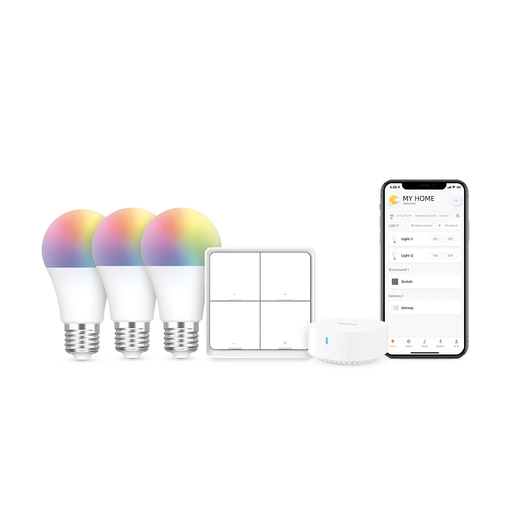 New BroadLink SKE27/26 smart home appliances,smart switch, RGBCW Bluetooth Bulb Starter Kit, work with Alexa and Google Home
New BroadLink SKE27/26 smart home appliances,smart switch, RGBCW Bluetooth Bulb Starter Kit, work with Alexa and Google Home