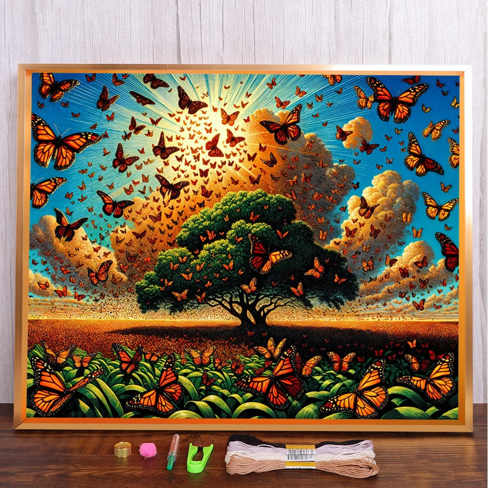 Butterfly Group Printed Canvas Cross-Stitch Complete Kit DIY Embroidery Sewing Painting Handmade Craft Needle Counted Magic
Butterfly Group Printed Canvas Cross-Stitch Complete Kit DIY Embroidery Sewing Painting Handmade Craft Needle Counted Magic