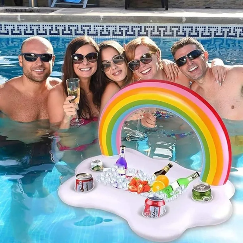 Inflatable Rainbow Cloud Floating Drink Holder Pool Drink Floats Inflatable Cup Holders Hot Tub Accessories for Drink Floaties
Inflatable Rainbow Cloud Floating Drink Holder Pool Drink Floats Inflatable Cup Holders Hot Tub Accessories for Drink Floaties