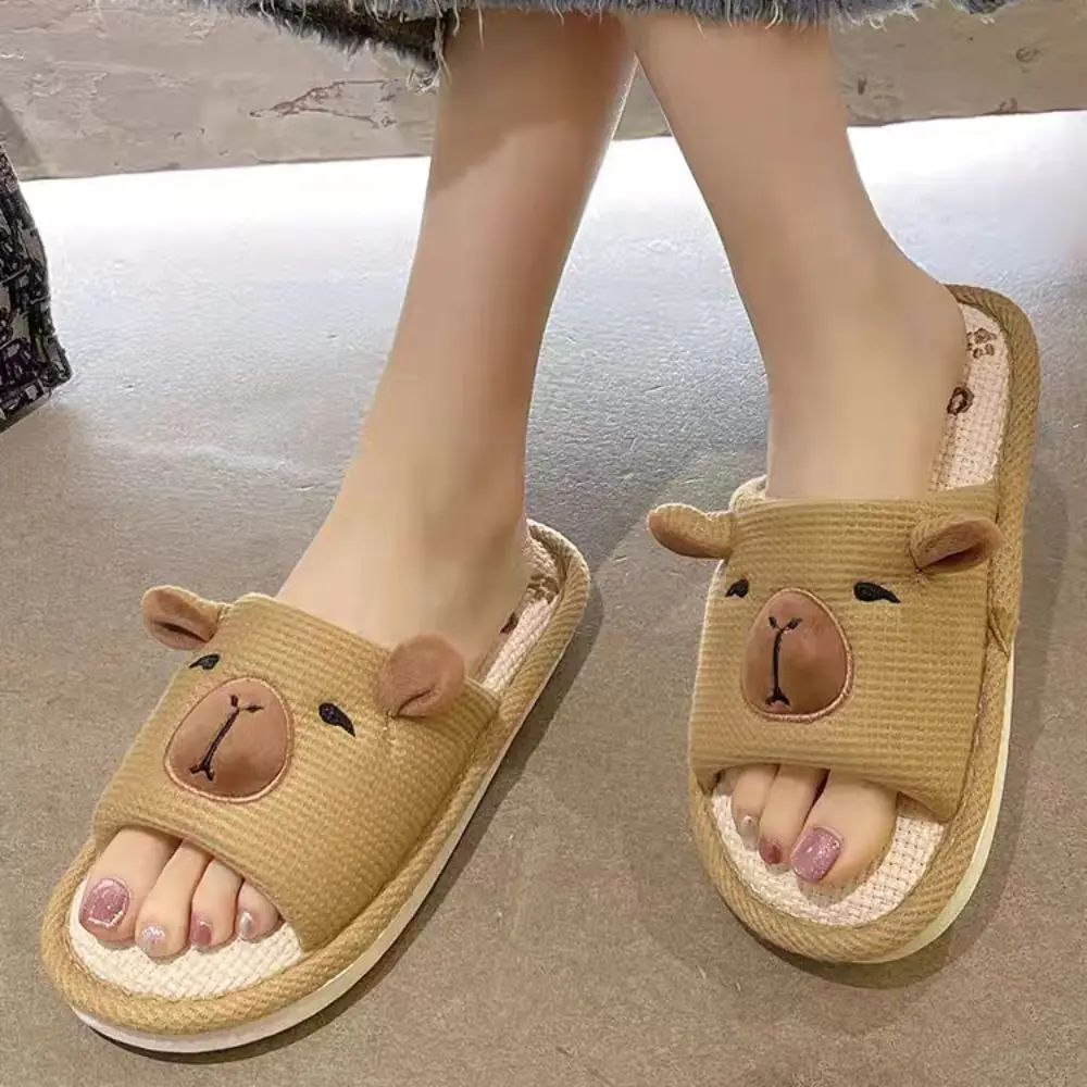Soft Warm Capybara Slippers Cartoon Home Wear Shoes Capybara Linen Slippers Silent Thick Sole Winter Capybara Slides Bedroom
Soft Warm Capybara Slippers Cartoon Home Wear Shoes Capybara Linen Slippers Silent Thick Sole Winter Capybara Slides Bedroom