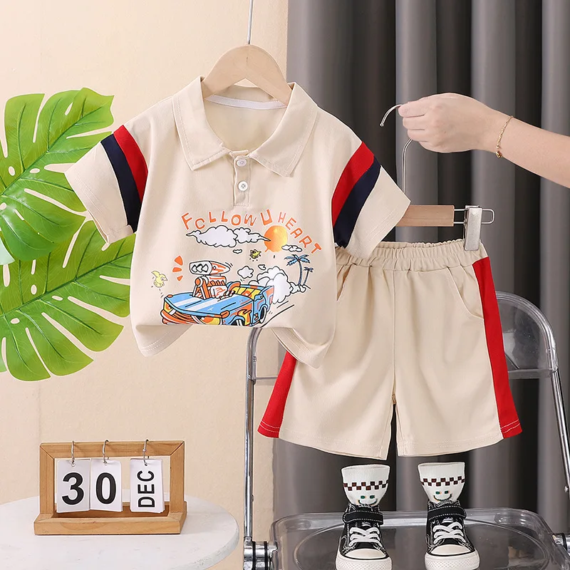 New Summer Baby Boys Clothes Suit Children Cartoon Short Sleeved T-Shirt Shorts 2Pcs/Sets Infant Casual Costume Kids Tracksuits
New Summer Baby Boys Clothes Suit Children Cartoon Short Sleeved T-Shirt Shorts 2Pcs/Sets Infant Casual Costume Kids Tracksuits