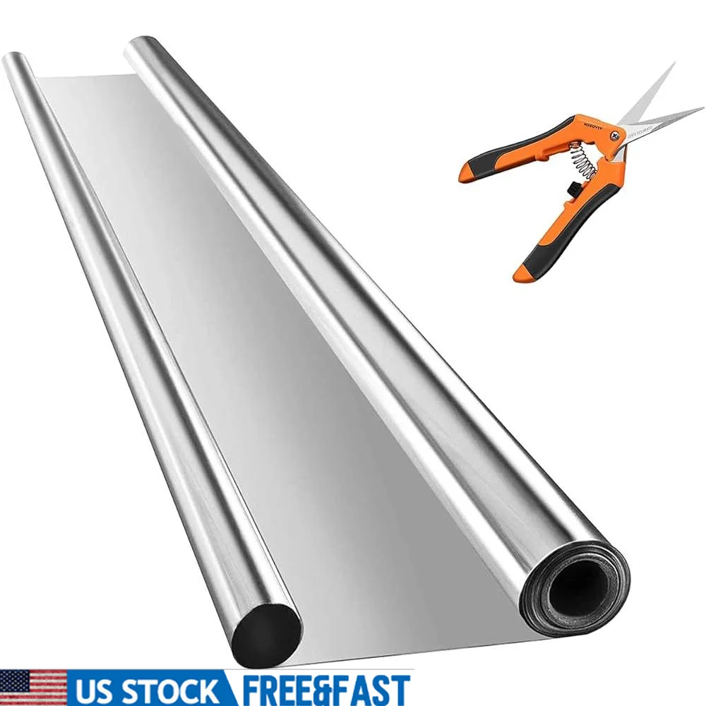 Highly Reflective Mylar Film Roll 4FT x 50FT 2Mil Gardening Temperature Control and Stainless Steel Pruning Shears Plants
Highly Reflective Mylar Film Roll 4FT x 50FT 2Mil Gardening Temperature Control and Stainless Steel Pruning Shears Plants