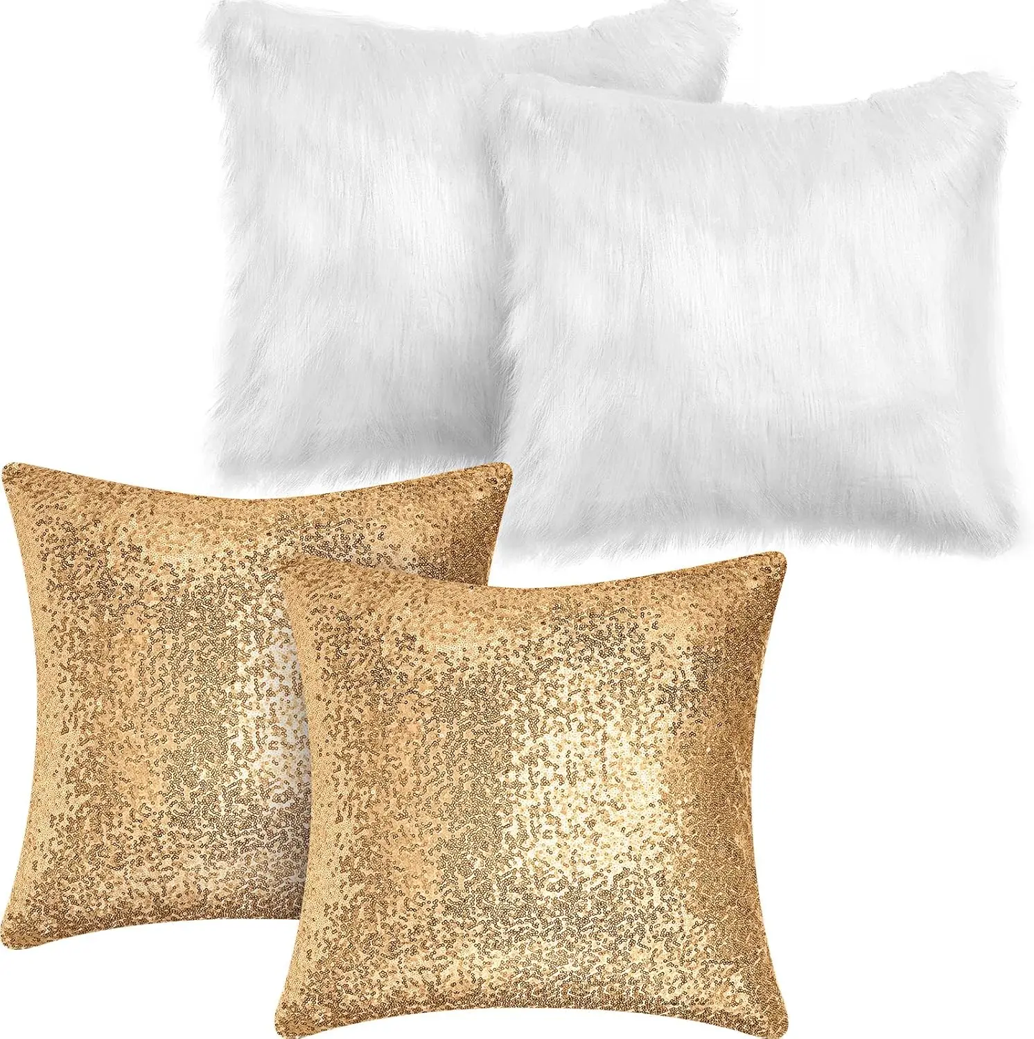 4 Pcs Sequin And Fluffy Pillow Covers Winter Throw Pillow Cases Glitter Bling Soft Fuzzy Cushion Cover For Couch Bed Sofa Xmas
4 Pcs Sequin And Fluffy Pillow Covers Winter Throw Pillow Cases Glitter Bling Soft Fuzzy Cushion Cover For Couch Bed Sofa Xmas