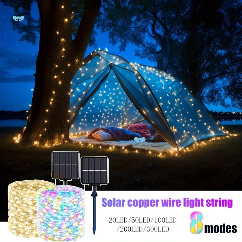 8 Modes Solar Copper Wire String Lights Outdoor LED Twinkle Lamp Landscape Garden Party Wedding Tree Street Shrubbery Decoration
8 Modes Solar Copper Wire String Lights Outdoor LED Twinkle Lamp Landscape Garden Party Wedding Tree Street Shrubbery Decoration