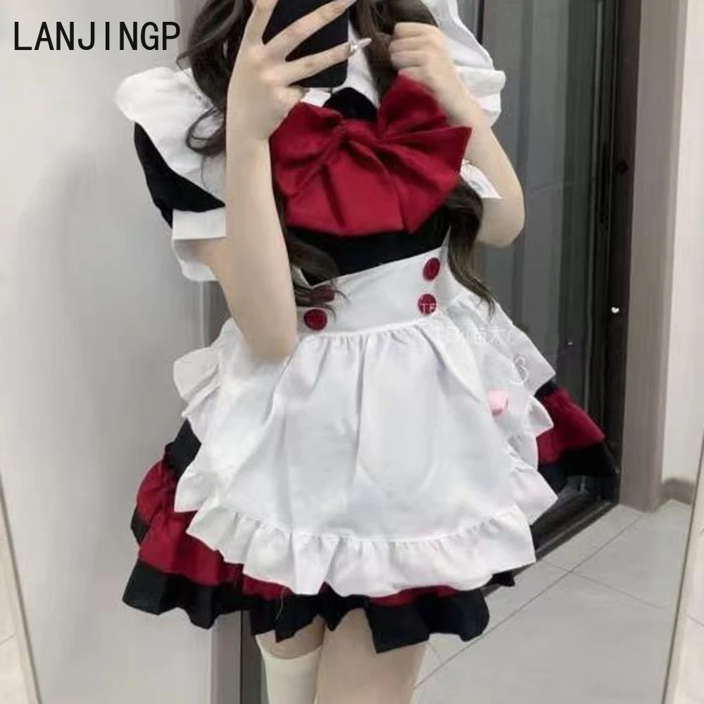 Pure maid outfit little devil Lolita black and red cat maid outfit cute cos vampire dress woman
Pure maid outfit little devil Lolita black and red cat maid outfit cute cos vampire dress woman
