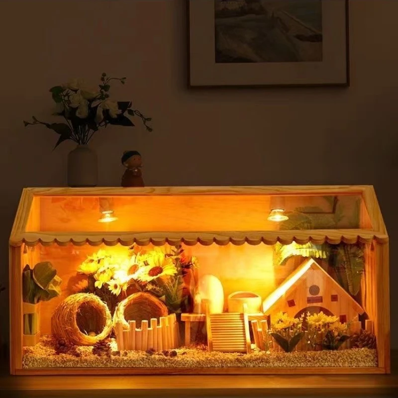 24 inch Acrylic Hamster Cage with 2 Small Hamster House - Long-Lasting, Easy Clean Guinea Pig Cages, Clear View Design
24 inch Acrylic Hamster Cage with 2 Small Hamster House - Long-Lasting, Easy Clean Guinea Pig Cages, Clear View Design