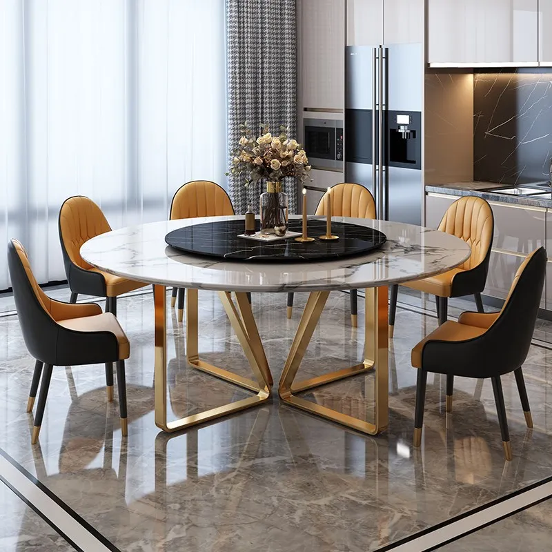 Light luxury ins style marble round Nordic restaurant dining table with turntable modern minimalist round dining table and chair
Light luxury ins style marble round Nordic restaurant dining table with turntable modern minimalist round dining table and chair