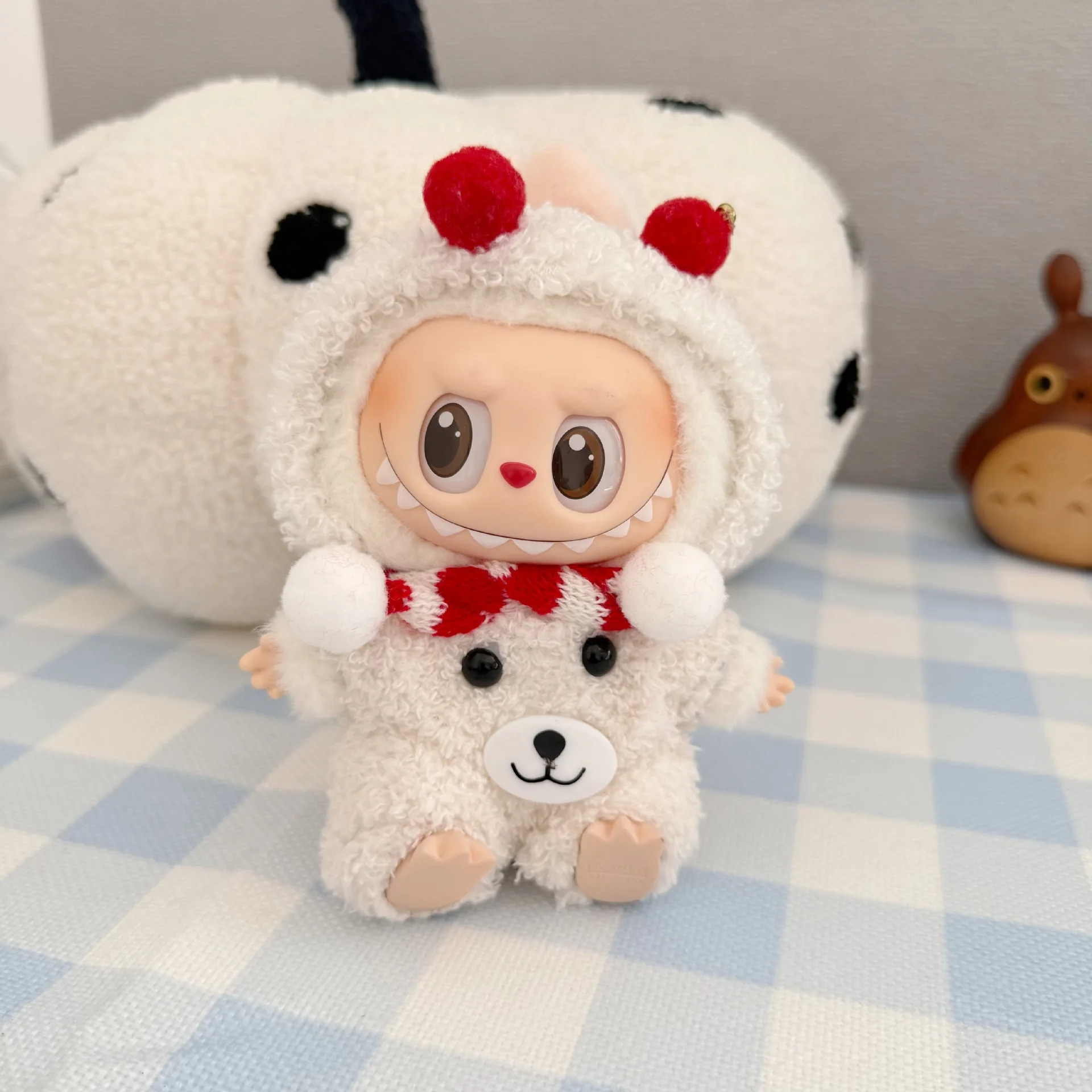 Clothes For 1st - 3rd Gen 15/17cm Labubu Dolls: Adorable Bear Plush Ensemble Including Pom - Poms Scarf & Plush Onesie
Clothes For 1st - 3rd Gen 15/17cm Labubu Dolls: Adorable Bear Plush Ensemble Including Pom - Poms Scarf & Plush Onesie