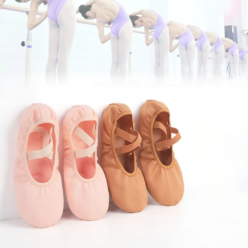 Ballet Dance Shoes No-Tie Elastic Canvas Slippers for Girls Women Yoga Gym Practice Soft Non-Slip Leather Sole Ballet Shoes
Ballet Dance Shoes No-Tie Elastic Canvas Slippers for Girls Women Yoga Gym Practice Soft Non-Slip Leather Sole Ballet Shoes