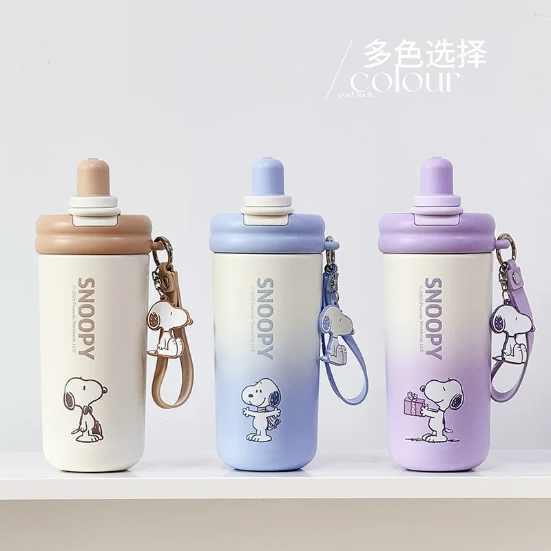Snoopy Gradient Vacuum Water Bottle With Straw&Sip Lid,Stainless Steel Thermal Tumbler,Leak Proof With Strap For Women/Students
Snoopy Gradient Vacuum Water Bottle With Straw&Sip Lid,Stainless Steel Thermal Tumbler,Leak Proof With Strap For Women/Students