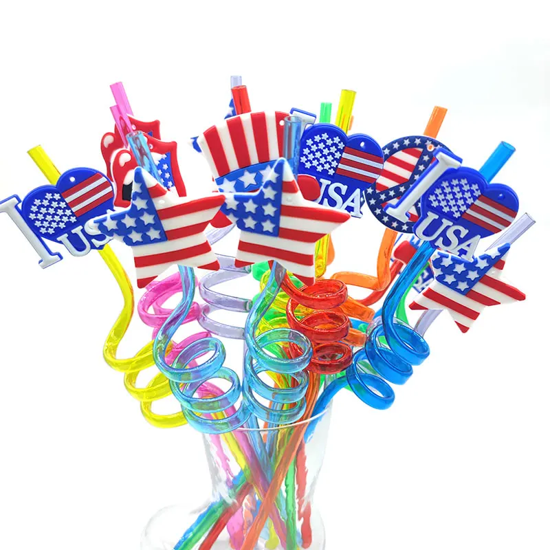 8pcs 26cm Reusable Plastic Straw American Independence Day Helical Straw American Flag Cartoon Souvenir Birthday Party Decor
8pcs 26cm Reusable Plastic Straw American Independence Day Helical Straw American Flag Cartoon Souvenir Birthday Party Decor
