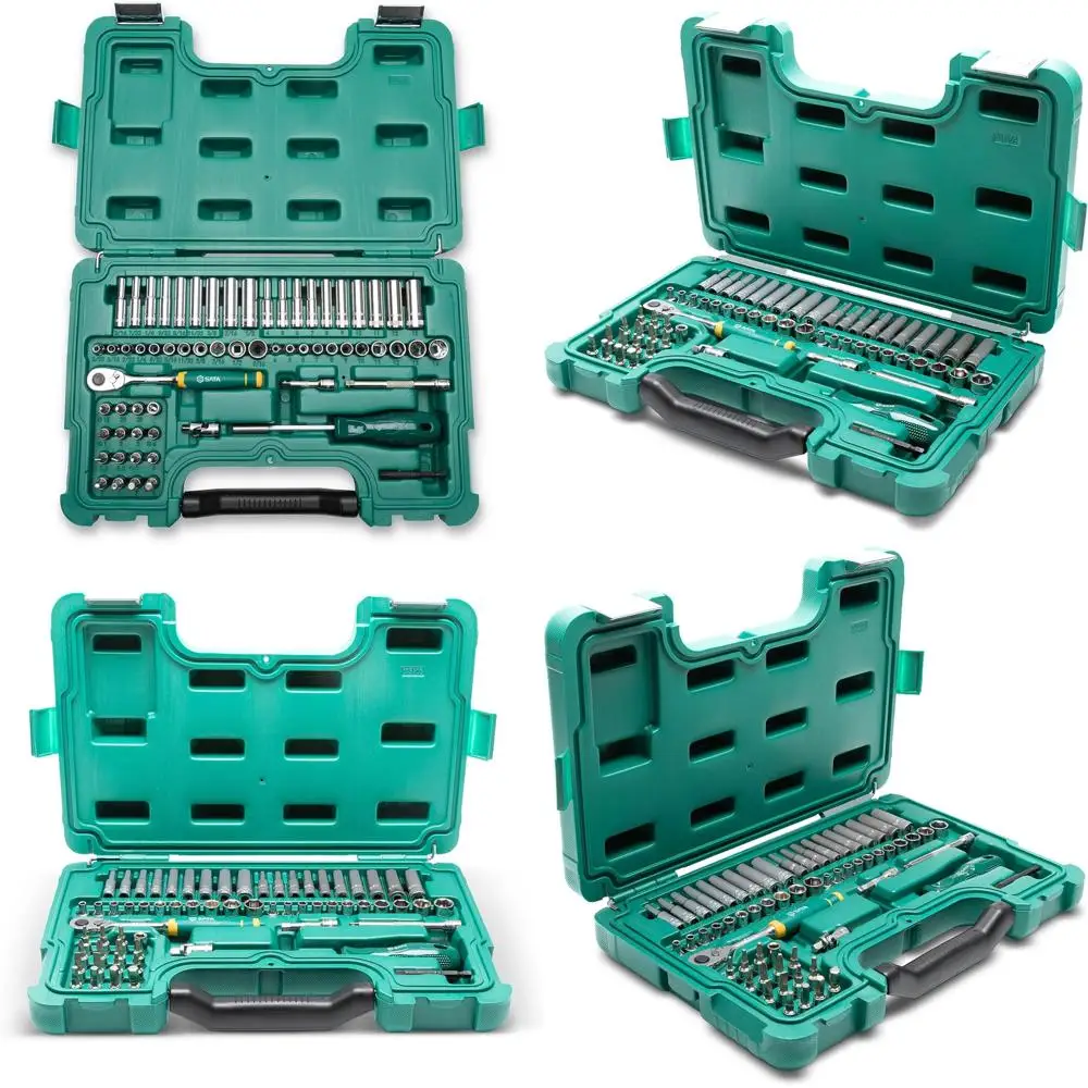 Набор инструментов для механики, 63 предмета | САЭ и метрическая | Трещотка с 72 зубьями привода 1/4 дюйма | Стандартный и глубокий набор 6-точечных розеток с битными розетками —
Набор инструментов для механики, 63 предмета | САЭ и метрическая | Трещотка с 72 зубьями привода 1/4 дюйма | Стандартный и глубокий набор 6-точечных розеток с битными розетками —