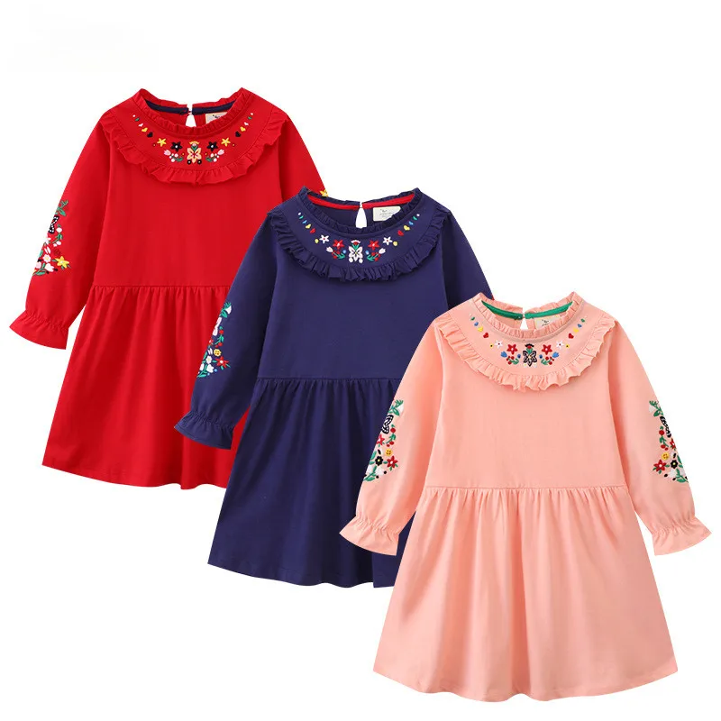 Girls Casual Dresses Kids Dresses for Girls European and American Style Cotton Embroidered Floral Long Sleeve Dresses
Girls Casual Dresses Kids Dresses for Girls European and American Style Cotton Embroidered Floral Long Sleeve Dresses