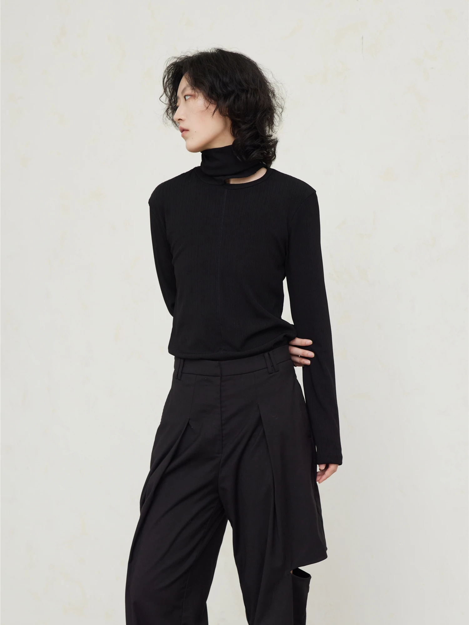 SUNYVONNE23FW Shoulder Hollow out High Neck Knitwear Slim Fit Base Layer Shirt Autumn Winter Commute Style Pure Color T-Shirt
SUNYVONNE23FW Shoulder Hollow out High Neck Knitwear Slim Fit Base Layer Shirt Autumn Winter Commute Style Pure Color T-Shirt