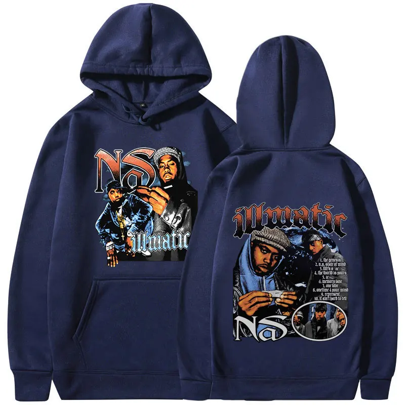 90s Rapper Nas Illmatic Hoodie Y2k Men's Fashion Vintage Hoodies Fleece Warm Long Sleeve Hooded Sweatshirts Hip Hop Streetwear
90s Rapper Nas Illmatic Hoodie Y2k Men's Fashion Vintage Hoodies Fleece Warm Long Sleeve Hooded Sweatshirts Hip Hop Streetwear