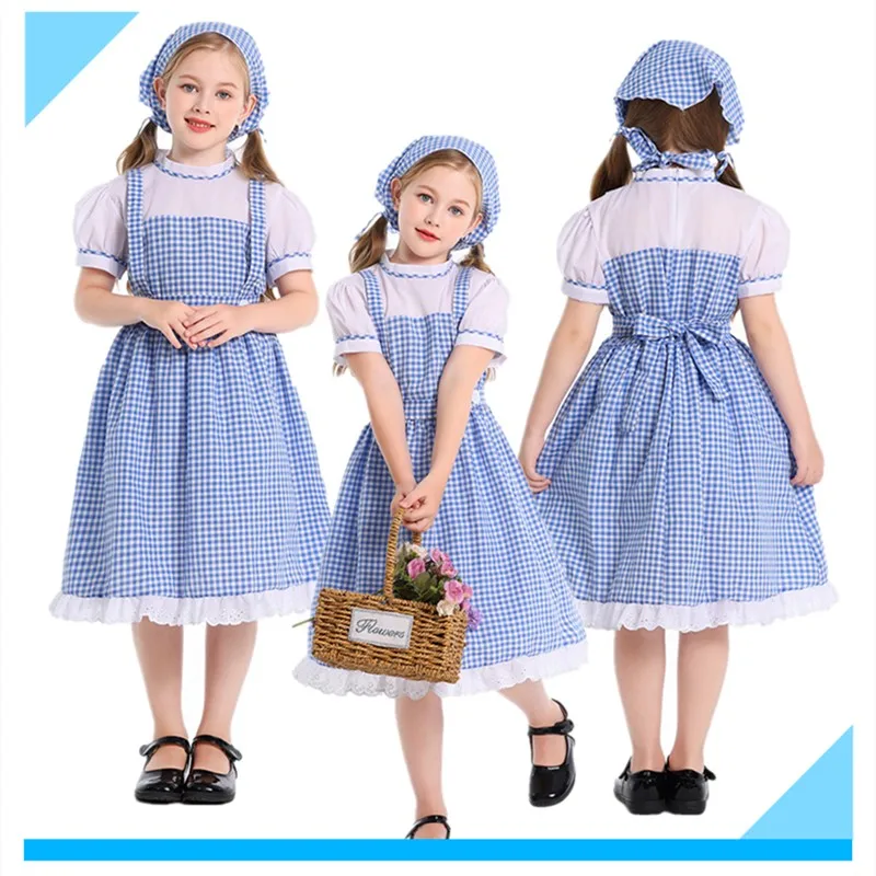 Maid Cosplay Kids Girls Countryside Dress Headband Costume Children Stage Performace Clothing Halloween Carnival Party Suit
Maid Cosplay Kids Girls Countryside Dress Headband Costume Children Stage Performace Clothing Halloween Carnival Party Suit