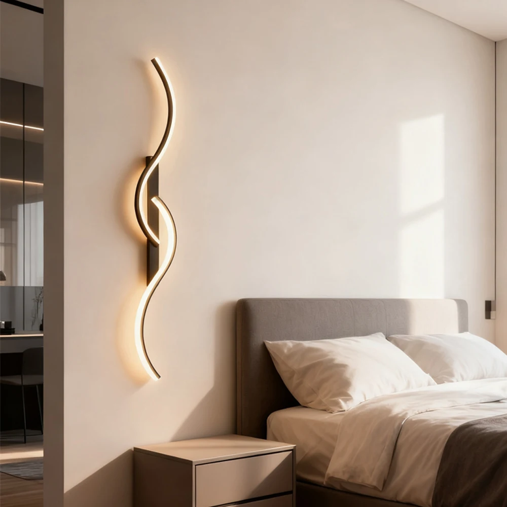 Modern LED Wall Lamp Bedside Sconce for Living Dining Room Bedroom Aisle TV Backdrop Home Decor Interior Lighting Fixture Luster 
Modern LED Wall Lamp Bedside Sconce for Living Dining Room Bedroom Aisle TV Backdrop Home Decor Interior Lighting Fixture Luster