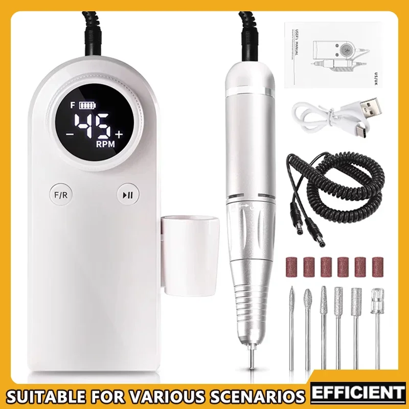 Professional Electric Cordless Nail Drill 45000 RPM Rechargeable Nail File for Acrylic Nails And Gel Polishing Removal
Professional Electric Cordless Nail Drill 45000 RPM Rechargeable Nail File for Acrylic Nails And Gel Polishing Removal