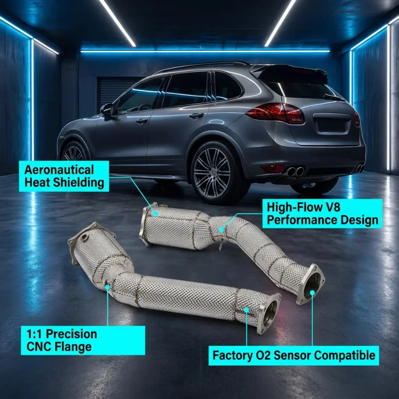 High Flow Downpipes for Porsche Cayenne 958 Turbo 4.8T Ss304 Exhaust Pipes with Heat Shielding V8 Performance Exhaust System
High Flow Downpipes for Porsche Cayenne 958 Turbo 4.8T Ss304 Exhaust Pipes with Heat Shielding V8 Performance Exhaust System