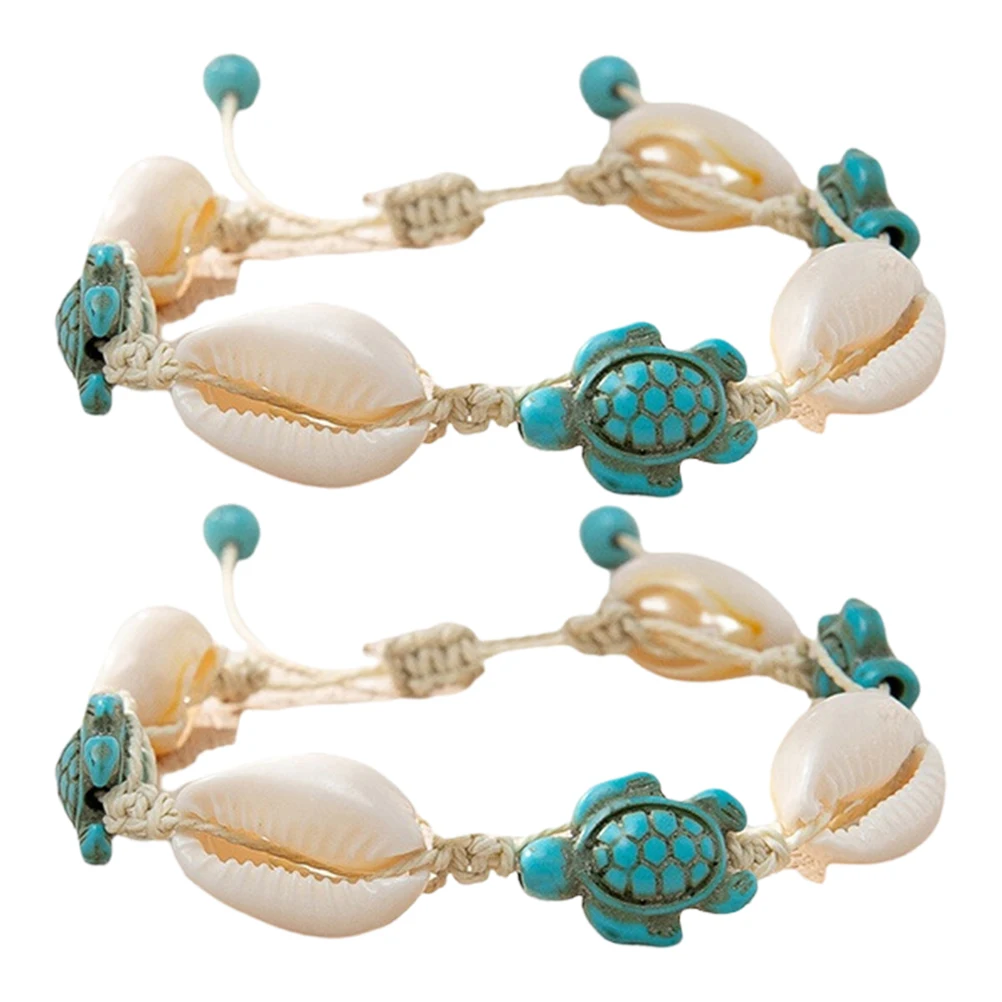 2 Pcs Jewelry Shell Bracelet Boho Beach Foot Graffiti Charm Anklet Vacation Themed
2 Pcs Jewelry Shell Bracelet Boho Beach Foot Graffiti Charm Anklet Vacation Themed
