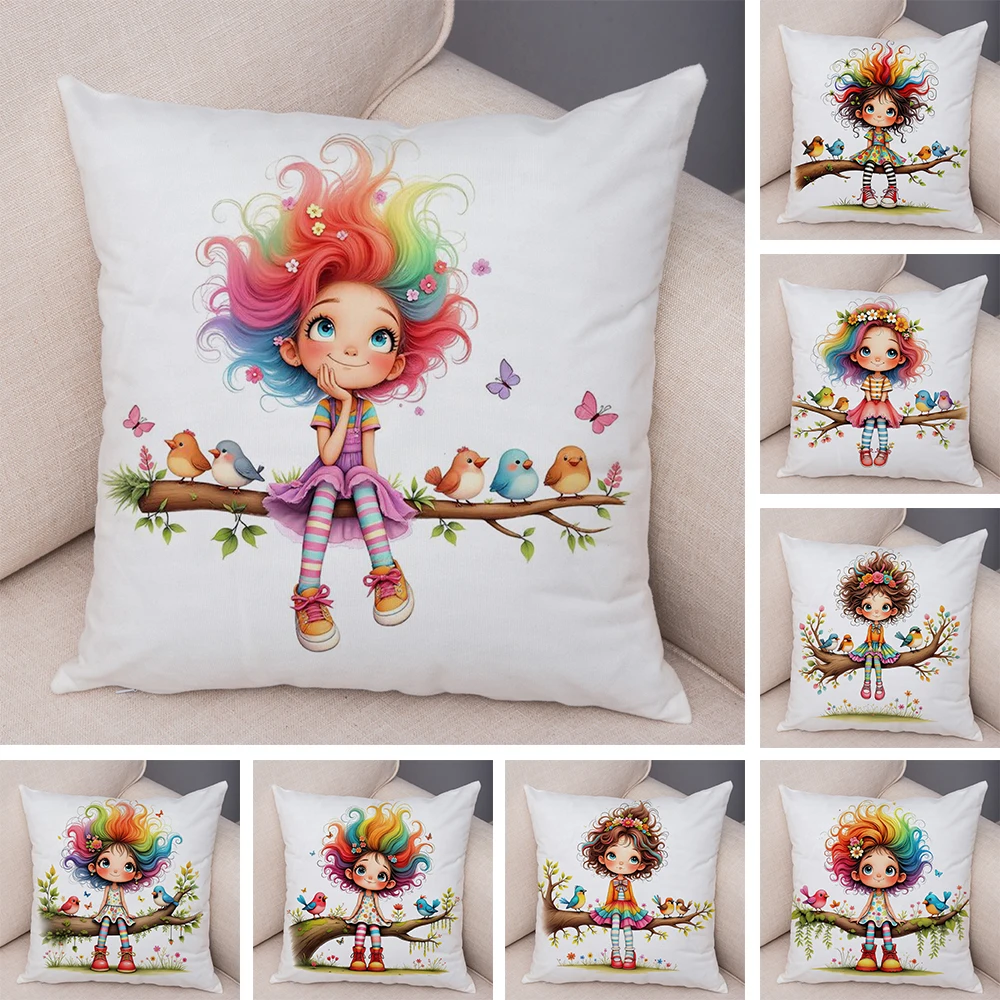 Cartoon Girl Branch bird Cushion Cover Decor Cute Children Pillow Case Soft Plush Double Print Pillowcase for Car Sofa Home
Cartoon Girl Branch bird Cushion Cover Decor Cute Children Pillow Case Soft Plush Double Print Pillowcase for Car Sofa Home