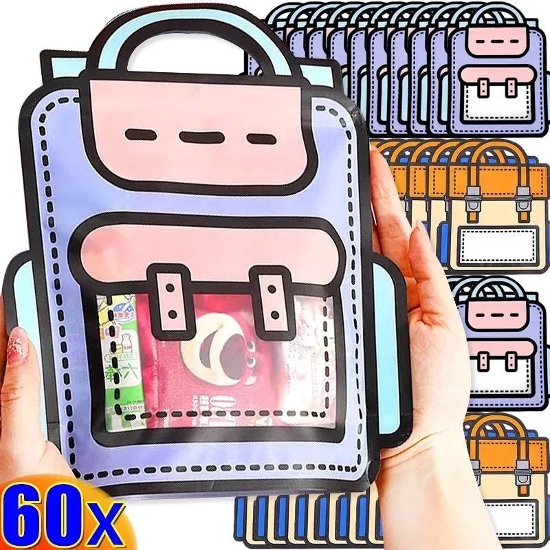 60/1Pcs Creative Gifts Packaging Bags School Bag Shape Candy Snack Self-lock Bags Birthday Party Decors Gifts Handbag Love Box
60/1Pcs Creative Gifts Packaging Bags School Bag Shape Candy Snack Self-lock Bags Birthday Party Decors Gifts Handbag Love Box