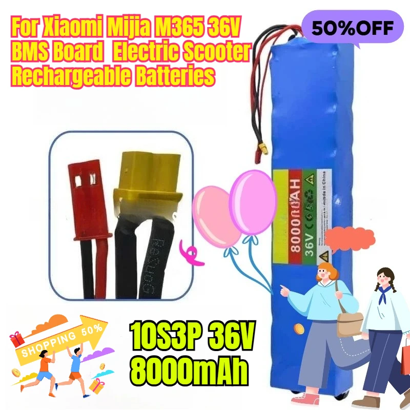 10S3P 36V 8000mAh for Xiaomi Mijia M365 36V BMS Board Electric Scooter Rechargeable Batteries
10S3P 36V 8000mAh for Xiaomi Mijia M365 36V BMS Board Electric Scooter Rechargeable Batteries
