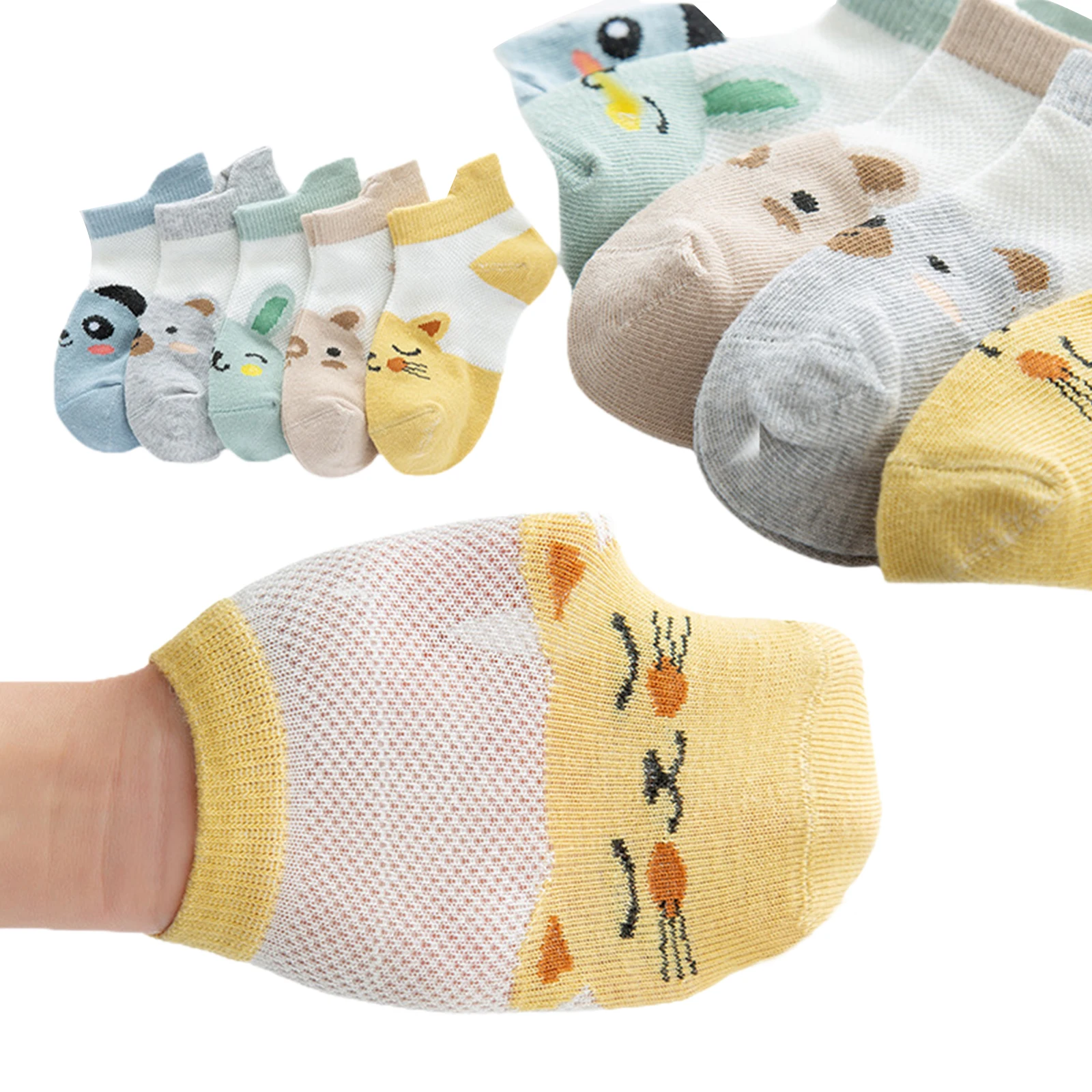 Mildsown Baby Girls Boys 5pieces Cotton Socks Soft Crew Socks Rabbit Breathable Mesh Thin Socks for Toddlers and Kids
Mildsown Baby Girls Boys 5pieces Cotton Socks Soft Crew Socks Rabbit Breathable Mesh Thin Socks for Toddlers and Kids