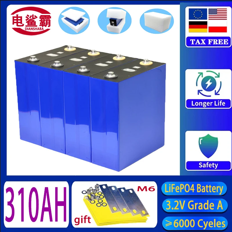 LIFePO4 rechargeable battery 3C discharge DIY12V 24V 3.2V310AH electric vehicle RV home solar energy storage system battery
LIFePO4 rechargeable battery 3C discharge DIY12V 24V 3.2V310AH electric vehicle RV home solar energy storage system battery