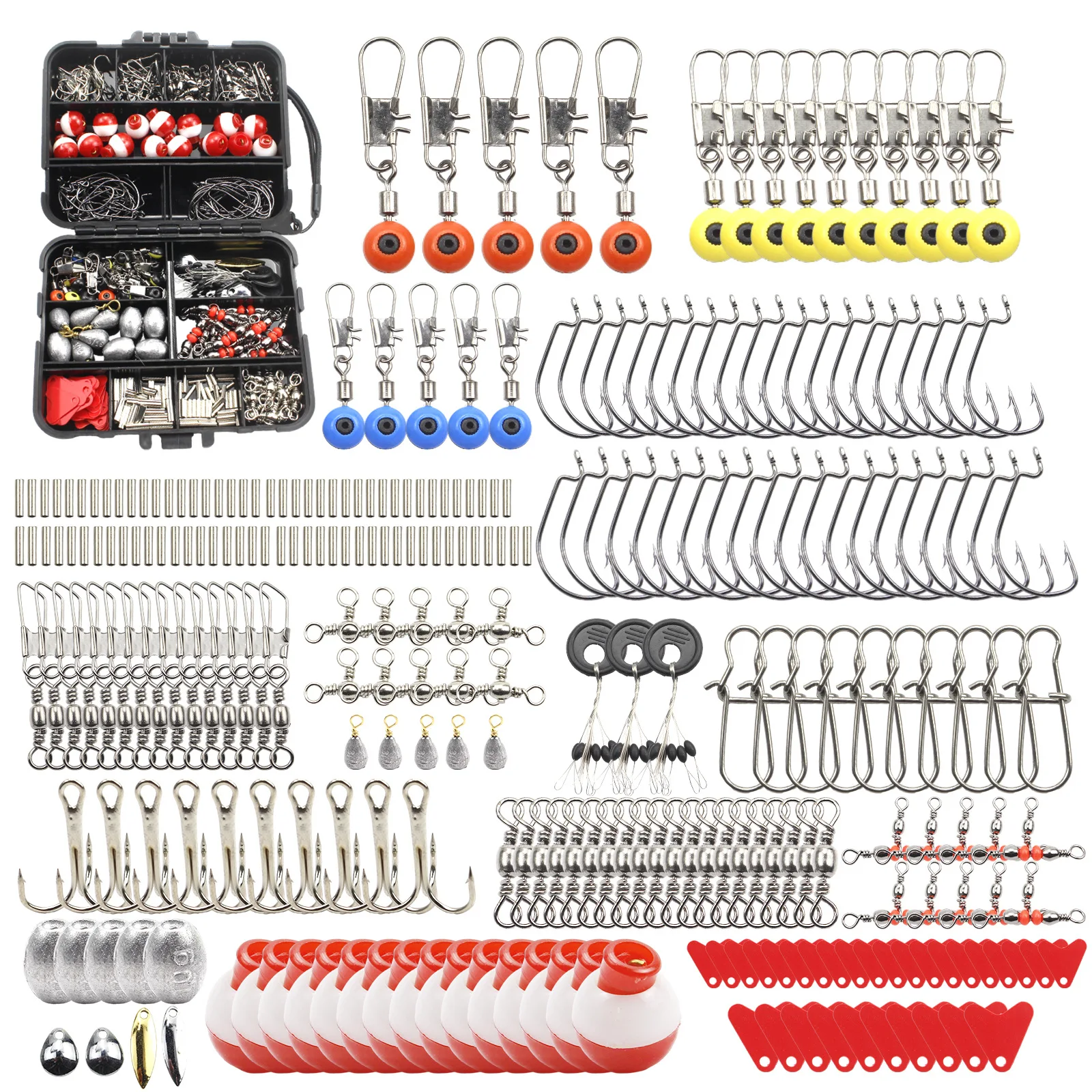 267 Pieces Luya Fishing Accessories Set, Sea Rock Multi-functional Lead Pendant Floating Fish Hook Set
267 Pieces Luya Fishing Accessories Set, Sea Rock Multi-functional Lead Pendant Floating Fish Hook Set