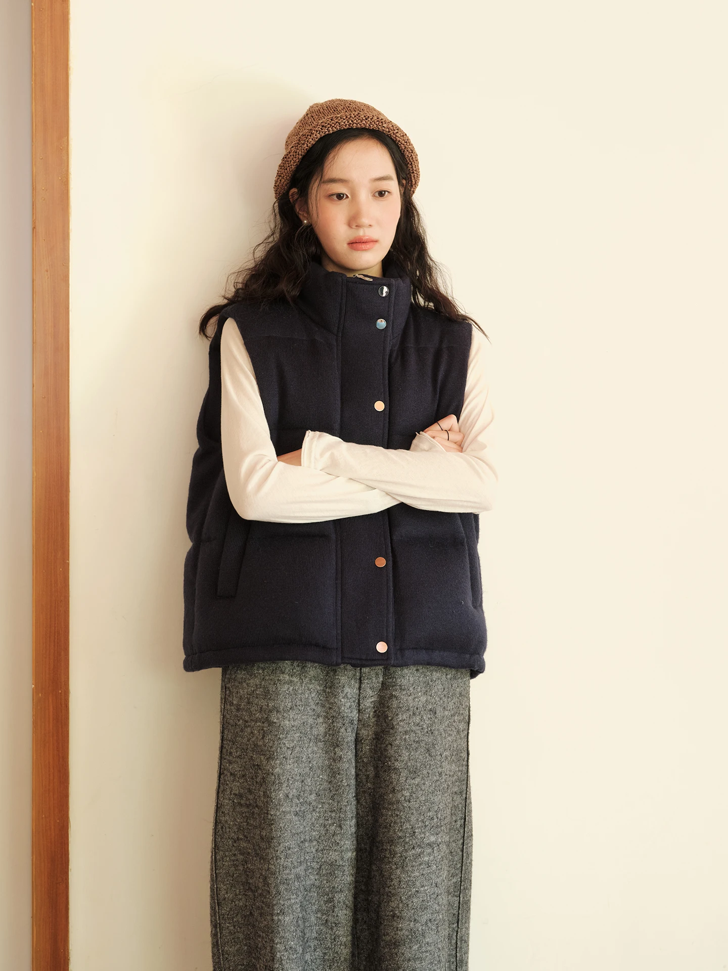 Women's Loose Fit Du down Vest Mixed Wool Stand Collar Spring Autumn Windproof Simple Sle Commute Faion ort Length
Women's Loose Fit Du down Vest Mixed Wool Stand Collar Spring Autumn Windproof Simple Sle Commute Faion ort Length