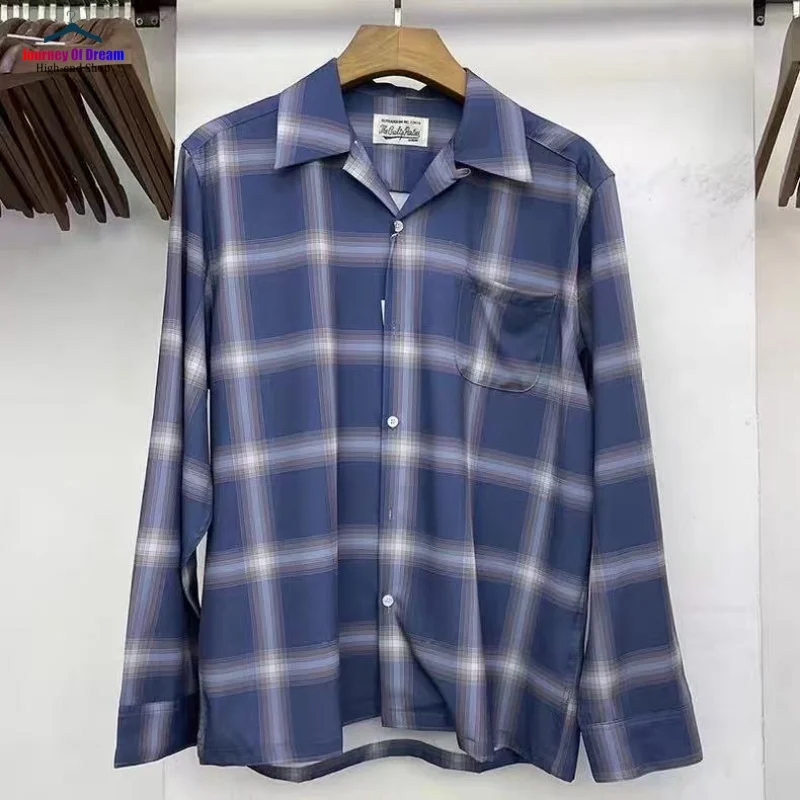 WACKO MARIA Blue Red Brown Check Autumn Shirt Best Quality Mens Womens Casual Brand Hawaii Long Sleeve Shirt
WACKO MARIA Blue Red Brown Check Autumn Shirt Best Quality Mens Womens Casual Brand Hawaii Long Sleeve Shirt
